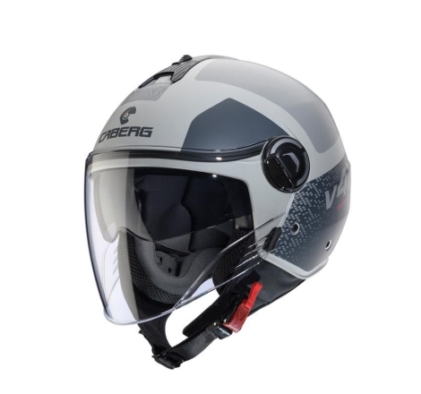 Casco Jet Caberg Riviera V4 X Alpha Sabbia Antracite Grigio Opaco