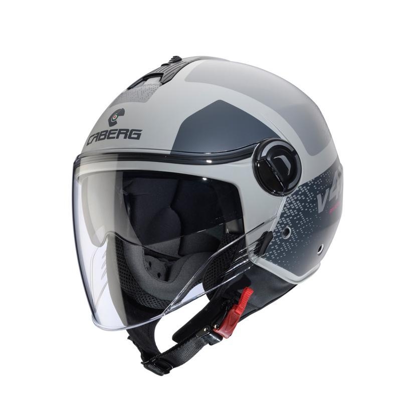 Casco Jet Caberg Riviera V4 X Alpha Sabbia Antracite Grigio Opaco