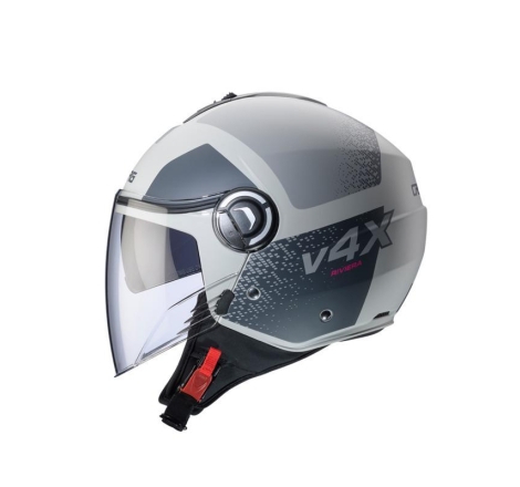 Casco Jet Caberg Riviera V4 X Alpha Sabbia Antracite Grigio Opaco