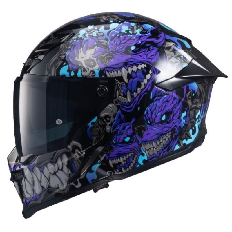 Casco integrale Mph Blade GATE KEEPER Nero Viola Blu