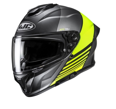 Casco Integrale Hjc C71 MORIX Nero Grigio Giallo Fluo