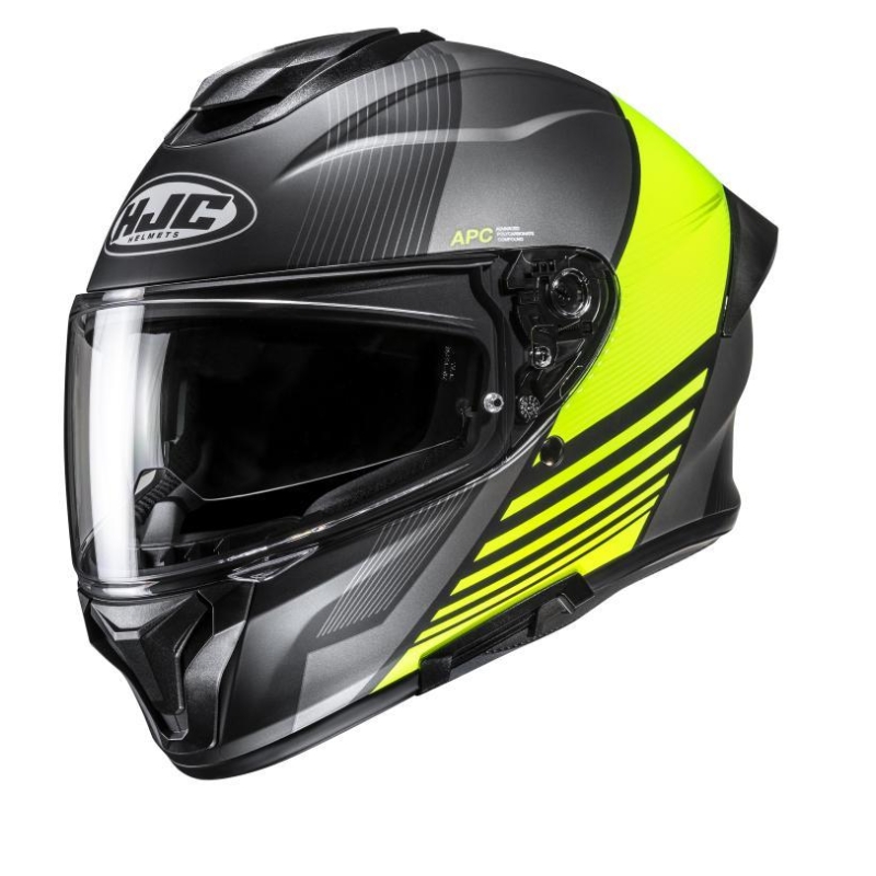 Casco Integrale Hjc C71 MORIX Nero Grigio Giallo Fluo