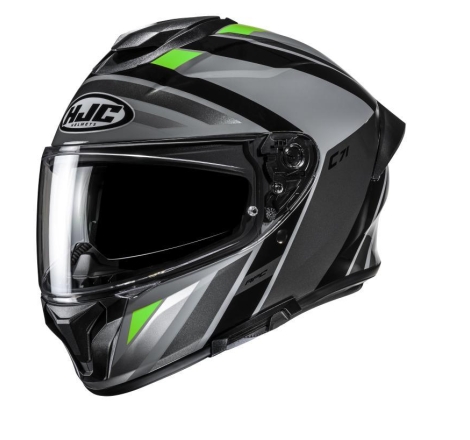 Casco Integrale Hjc C71 FABER Grigio Nero Verde