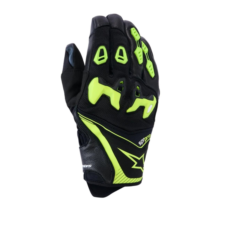 Guanti Alpinestars Pelle Tessuto SP-R Pro Nero Giallo