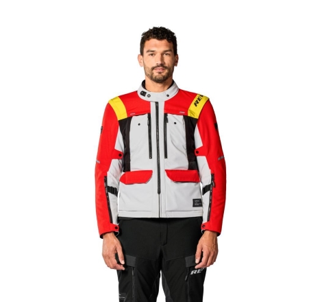 Giacca moto Rev'it Tessuto OFFTRACK 3 H2O 3 Strati Rosso Bianco