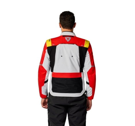 Giacca moto Rev'it Tessuto OFFTRACK 3 H2O 3 Strati Rosso Bianco