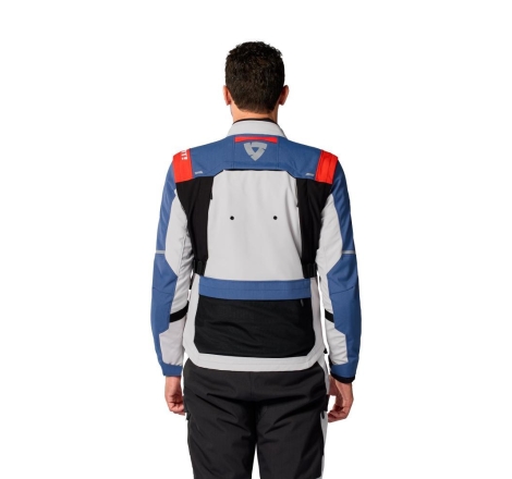 Giacca moto Rev'it Tessuto OFFTRACK 3 H2O 3 Strati Blu Grigio