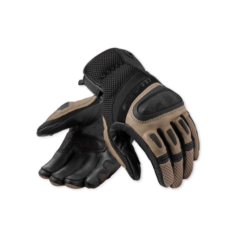 Guanti Moto Pelle Rev'it Dirt 4 Nero Sabbia