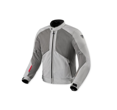 Giubbino Moto Rev'it TORQUE 3 H2O Grigio Chiaro Rosso