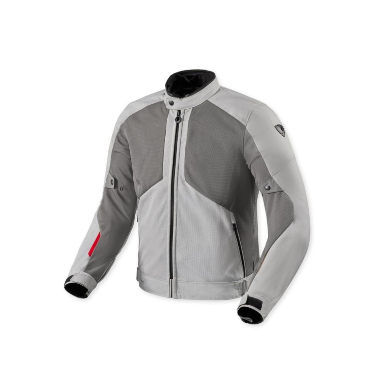Giubbino Moto Rev'it TORQUE 3 H2O Grigio Chiaro Rosso