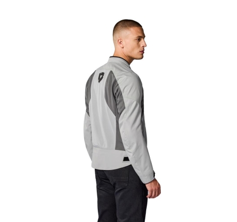 Giubbino Moto Rev'it TORQUE 3 H2O Grigio Chiaro Rosso