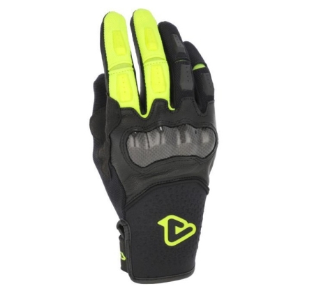 Guanti Moto Pelle Tessuto Acerbis Carbon G 5.0 Nero Giallo