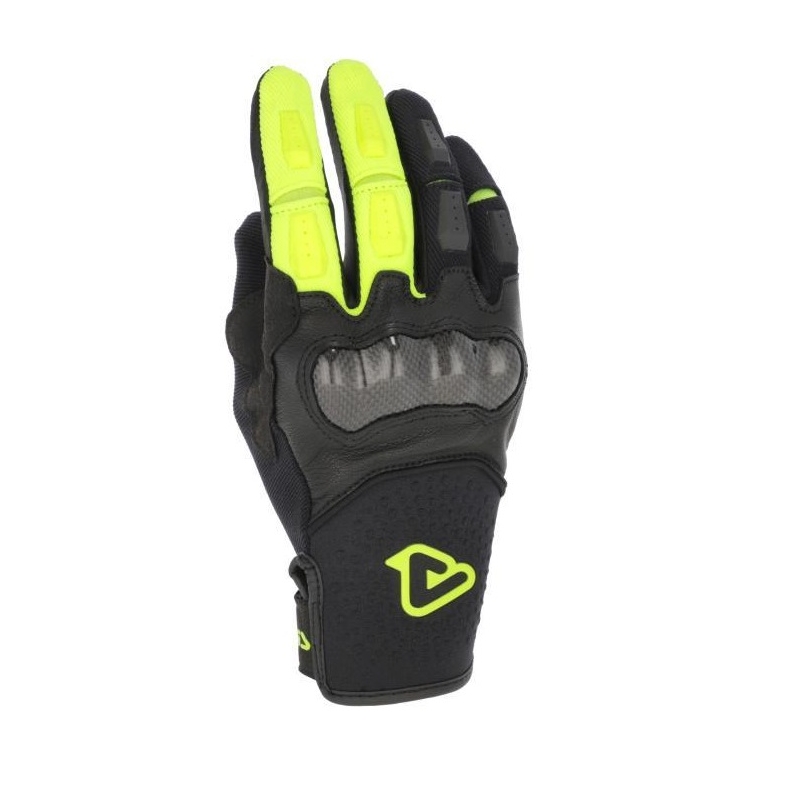 Guanti Moto Pelle Tessuto Acerbis Carbon G 5.0 Nero Giallo