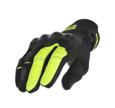 Guanti Moto Pelle Tessuto Acerbis Carbon G 5.0 Nero Giallo