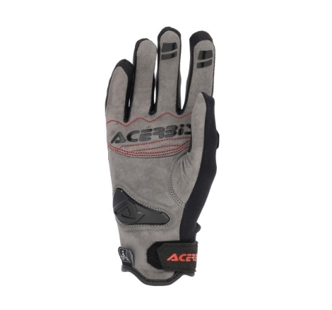 Guanti Moto Pelle Tessuto Acerbis Carbon G 5.0 Nero Rosso