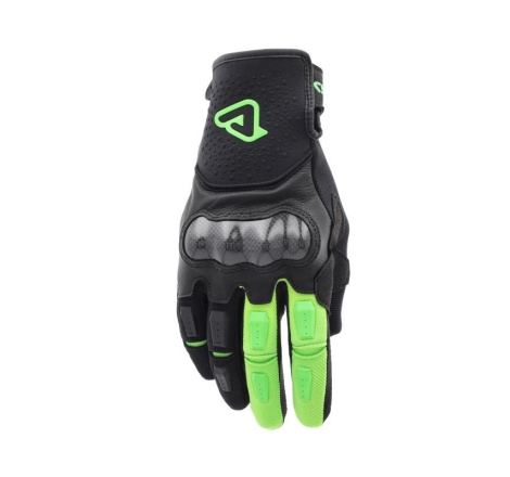 Guanti Moto Pelle Tessuto Acerbis Carbon G 5.0 Nero Verde