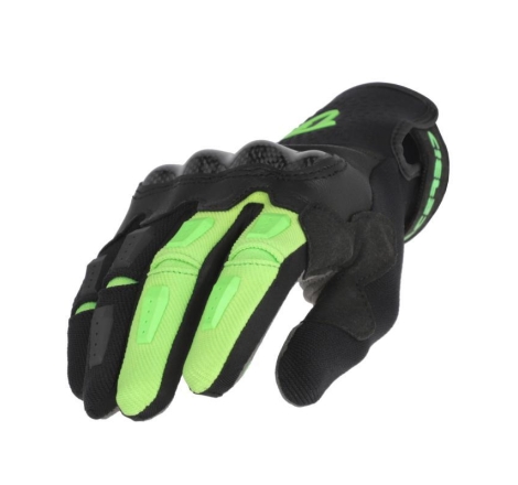 Guanti Moto Pelle Tessuto Acerbis Carbon G 5.0 Nero Verde