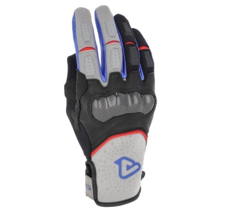 Guanti Moto Pelle Tessuto Acerbis Carbon G 5.0 Grigio Blu