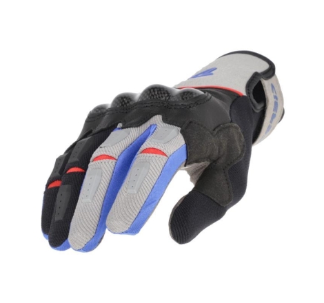 Guanti Moto Pelle Tessuto Acerbis Carbon G 5.0 Grigio Blu