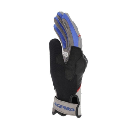 Guanti Moto Pelle Tessuto Acerbis Carbon G 5.0 Grigio Blu