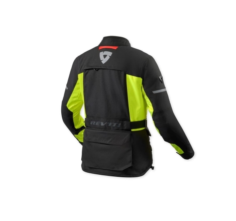 Giacca moto in tessuto Rev'it OUTBACK 5 H2O Donna 3 Strati Nero Giallo Neon