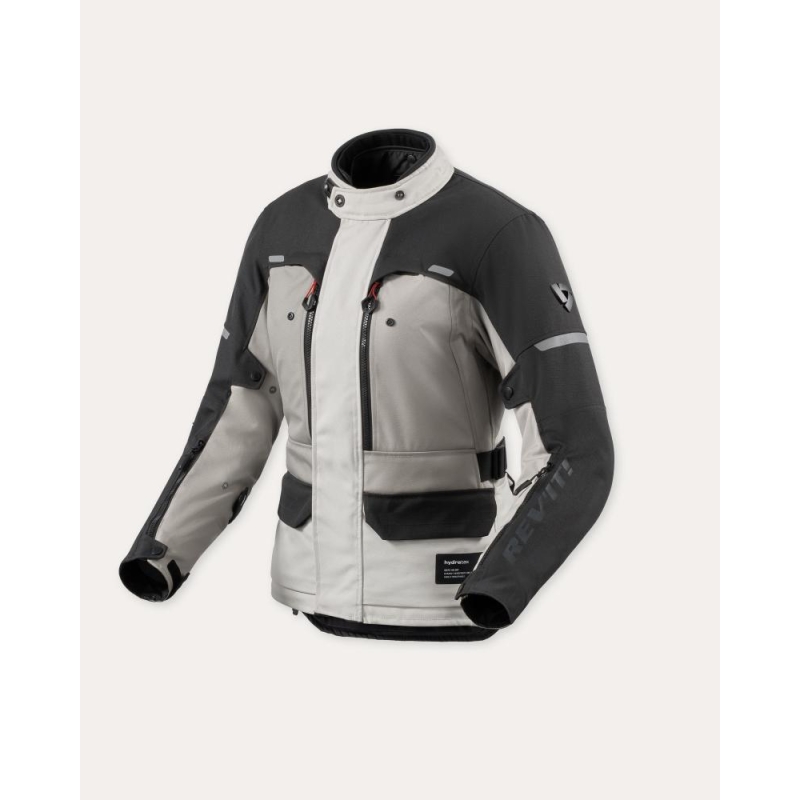 Giacca moto in tessuto Rev'it OUTBACK 5 H2O Donna 3 Strati Argento Nero