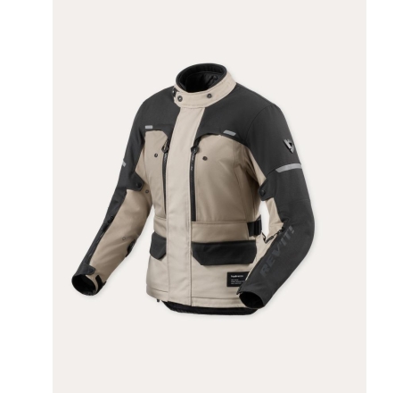 Giacca moto in tessuto Rev'it OUTBACK 5 H2O Donna 3 Strati Sabbia Nero