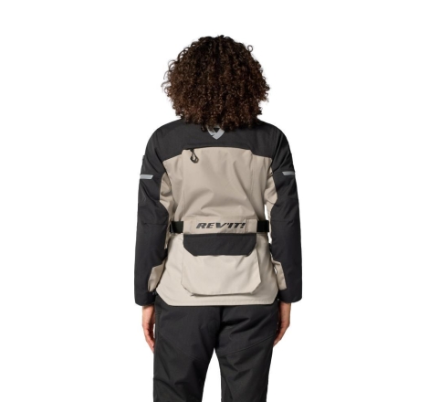 Giacca moto in tessuto Rev'it OUTBACK 5 H2O Donna 3 Strati Sabbia Nero