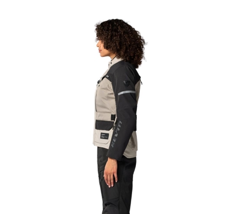 Giacca moto in tessuto Rev'it OUTBACK 5 H2O Donna 3 Strati Sabbia Nero