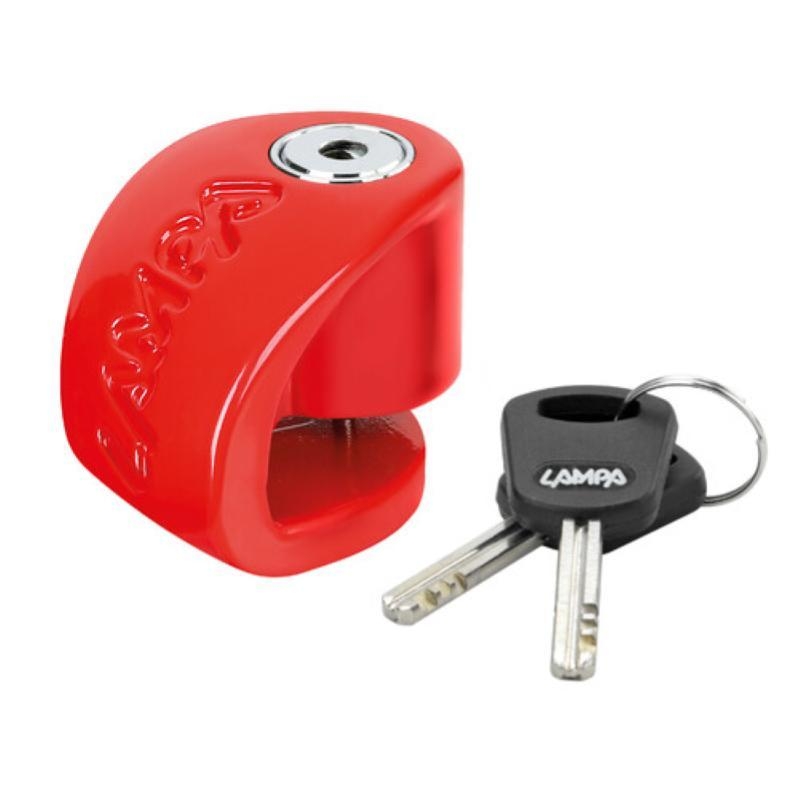 Blocca Disco Moto Lampa STONE XS Perno 5,5mm Rosso