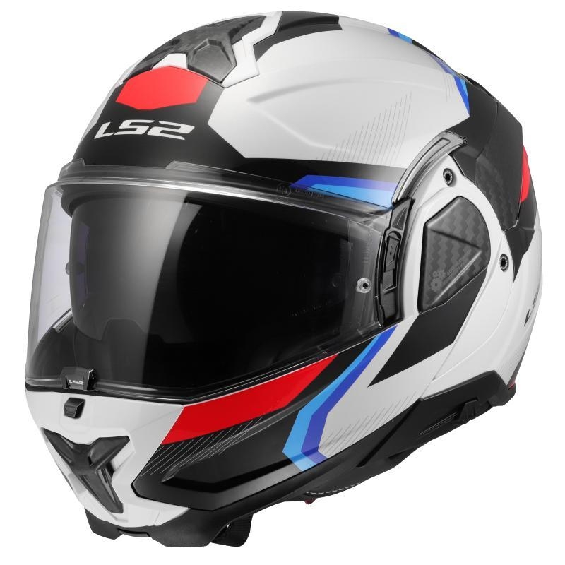 Casco Modulare FF906 Ls2 Advant II Triple Bianco Blu Rosso
