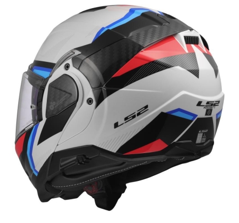 Casco Modulare FF906 Ls2 Advant II Triple Bianco Blu Rosso