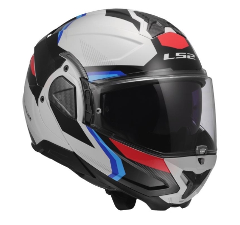 Casco Modulare FF906 Ls2 Advant II Triple Bianco Blu Rosso