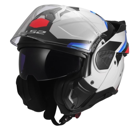 Casco Modulare FF906 Ls2 Advant II Triple Bianco Blu Rosso