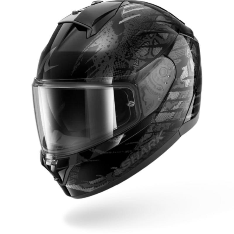 Casco integrale Shark RIDILL 2 REPTAIA Nero Antracite Grigio