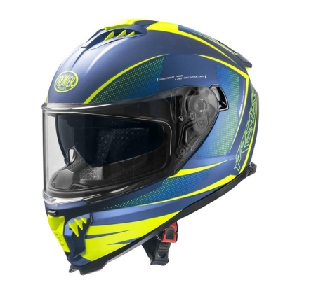 Casco Integrale Premier Typhoon FR12BM Blu Giallo Fluo Opaco