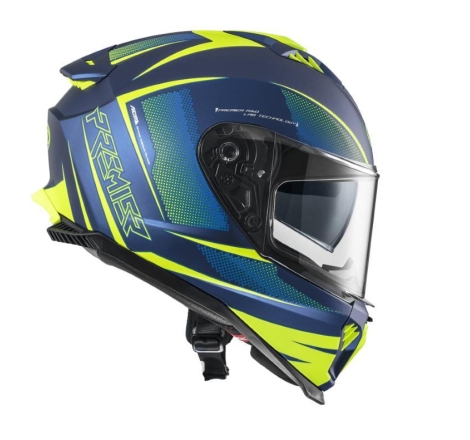 Casco Integrale Premier Typhoon FR12BM Blu Giallo Fluo Opaco