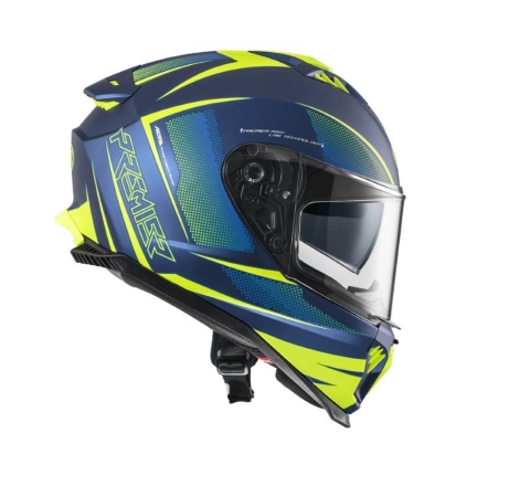 Casco Integrale Premier Typhoon FR12BM Blu Giallo Fluo Opaco