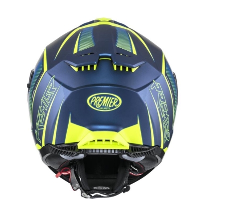 Casco Integrale Premier Typhoon FR12BM Blu Giallo Fluo Opaco