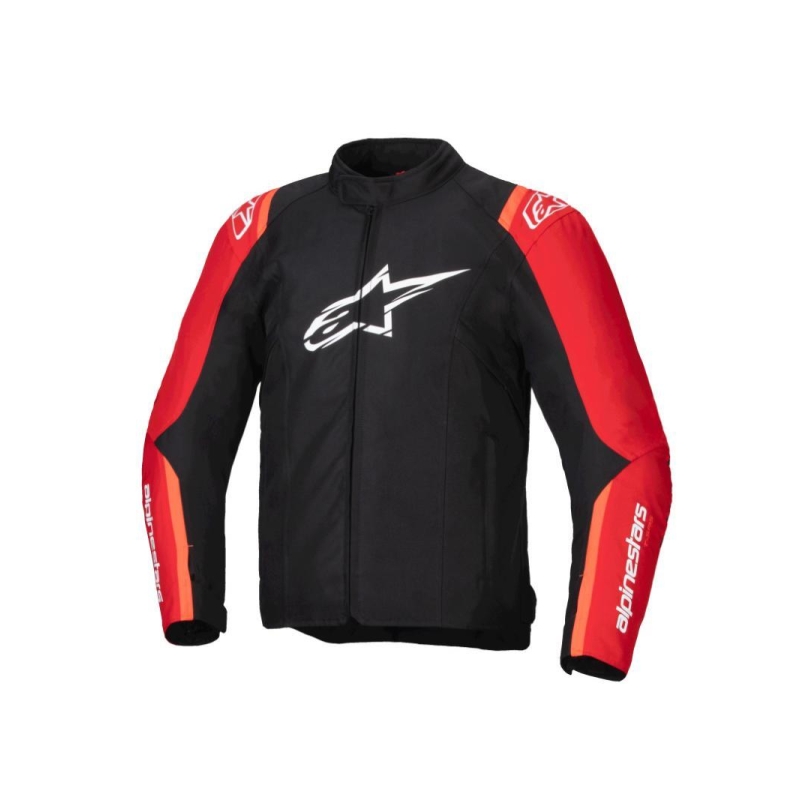 Giubbino Moto in Tessuto Alpinestars T-SPS V2 Waterproof  Nero Rosso Fluo