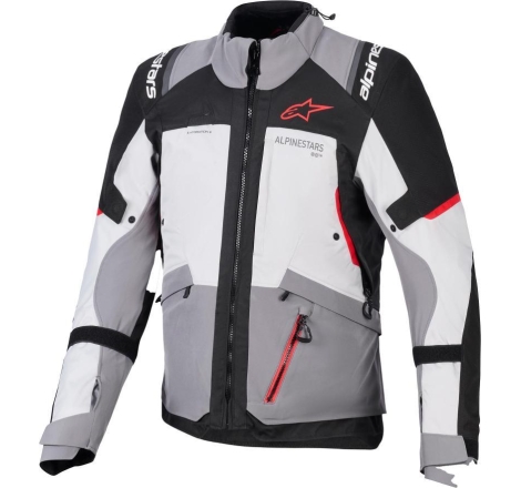 Giacca moto in tessuto Alpinestars Andes V4 Drystar Grigio Nero Rosso