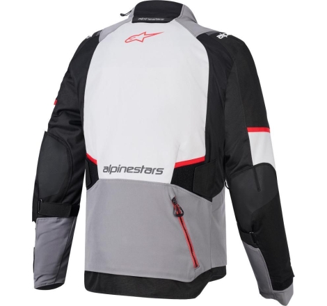 Giacca moto in tessuto Alpinestars Andes V4 Drystar Grigio Nero Rosso