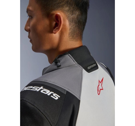 Giacca moto in tessuto Alpinestars Andes V4 Drystar Grigio Nero Rosso