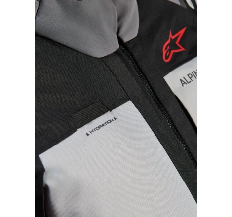 Giacca moto in tessuto Alpinestars Andes V4 Drystar Grigio Nero Rosso
