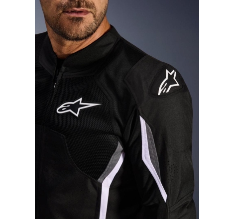 Giubbino Moto tessuto Alpinestars AST V3 AIR Nero Grigio Scuro Bianco