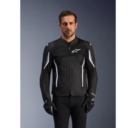 Giubbino Moto tessuto Alpinestars AST V3 AIR Nero Grigio Scuro Bianco