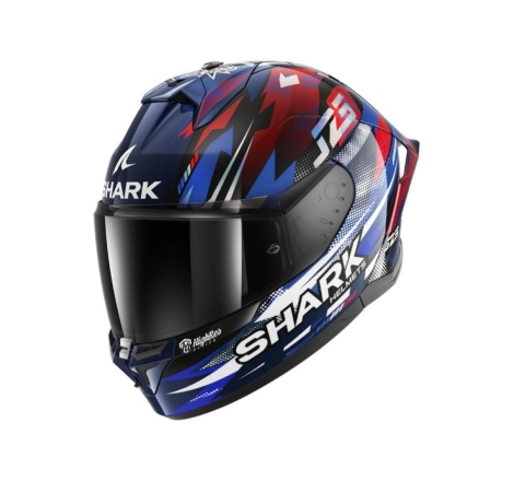 Casco Integrale Shark SKWAL CUP Replica Zarco Gp De France Blu Cromo Rosso