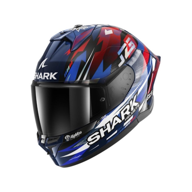 Casco Integrale Shark SKWAL CUP Replica Zarco Gp De France Blu Cromo Rosso