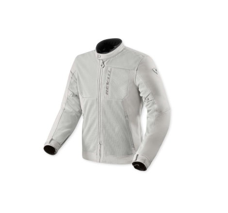 Giubbino moto in Tessuto traforato Estivo Rev'it HIGHCREST H2O Argento