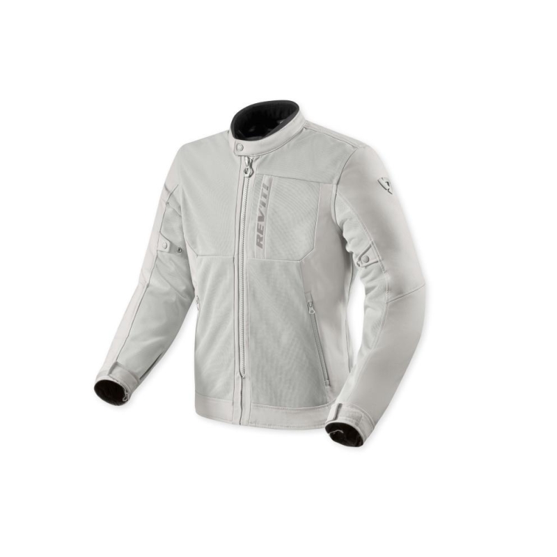 Giubbino moto in Tessuto traforato Estivo Rev'it HIGHCREST H2O Argento